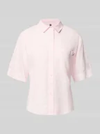 Bluzki damskie - Bluzka koszulowa o kroju relaxed fit z czystego lnu - miniaturka - grafika 1