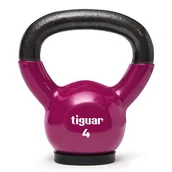 Kettlebell - Tiguar Kettlebell żeliwny pokryty winylem 4 kg TI-KB0004 - miniaturka - grafika 1