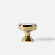 Meble modułowe i akcesoria - Gałka meblowa mosiężna G2 30x26 kolor złoty połysk - miniaturka - grafika 1