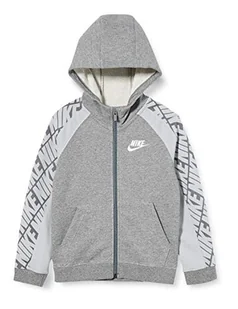 Nike B Nsw Ft Energy Fz bluza chłopięca czarny Carbon Heather/Lt Smoke Grey/(White) X-S - Bluzy dla chłopców - miniaturka - grafika 1