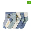 Skarpetki dla dzieci - vertbaudet Skarpety (5 par) w kolorze błękitno-kremowym - miniaturka - grafika 1