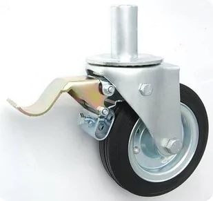 Zabi KOŁO METAL-GUMA 200MM OBUDOWA Z TRZPIENIEM+HAMULEC 66H KL200 BOL HA [6700385] - Kółka i bloczki - miniaturka - grafika 1