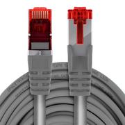 Patchcordy - Kabel RJ45 CAT 6 S/FTP AWG27 LSZH szary 10m - miniaturka - grafika 1