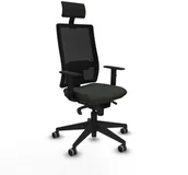 Fotele i krzesła biurowe - Krzesło Biurowe z Zagłówkiem Piqueras y Crespo 1D066G1 Czarny - miniaturka - grafika 1
