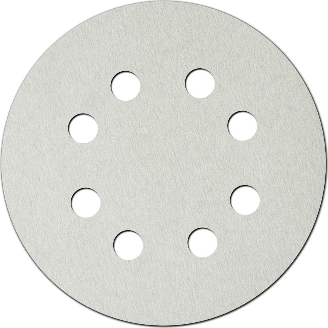 Dedra Tarczki ścierne białe 180mm, gradacja 150, rzep, kpl 5szt