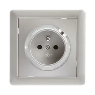 Wyłączniki światła i elektryczne - LEDart LEXMAN pojedyncze 2P + Z SLIM srebrny LEXMAN - miniaturka - grafika 1