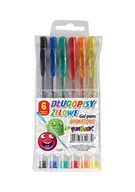 Długopisy - Titanum Długopisy żelowe brokatowe Fun&amp;Joy 6 kolorów - miniaturka - grafika 1