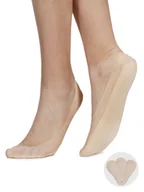 Skarpetki damskie - Skarpety stopki damskie balerinki niskie laserowe wycięte beżowe 3PAK 36-41 YOCLUB - miniaturka - grafika 1