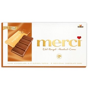 Czekolada Merci Nugat Nugatowa Orzech z Niemiec