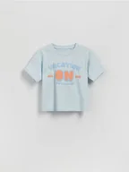Bluzki dla niemowląt - Reserved - T-shirt z nadrukiem - jasnoniebieski - miniaturka - grafika 1