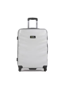 National Geographic Średnia Twarda Walizka Arete N135HA.60.23 Srebrny - Walizki - miniaturka - grafika 1
