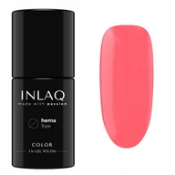 Lakiery hybrydowe - INLAQ Lakier Hybrydowy Neonowy Jellybean Pink 6ml Neon HEMA Free - miniaturka - grafika 1
