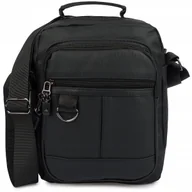 Torby męskie - Torba Saszetka Męska Na Ramię Elegancka Torebka Raportówka Pojemna Czarna - miniaturka - grafika 1