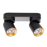 Lampy sufitowe - Andy lampa sufitowa (spot) 2xGU10 czarna/złota ML9935 - miniaturka - grafika 1