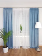 Zasłony - Zasłona welurowa - błękit paryski, zasłona zaciemniająca do sypialni - miniaturka - grafika 1