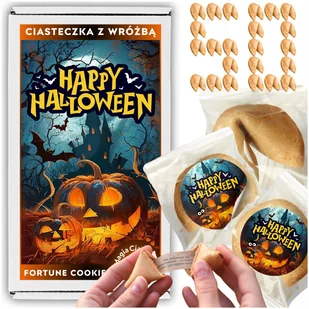 CIASTECZKA Z WRÓŻBĄ Halloween Magia Przeznaczenia Idealne na Imprezę 50 szt - Pieczywo chrupkie - miniaturka - grafika 1
