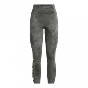 Damskie legginsy treningowe Under Armour Project Rock Ankl Lg Pt - zielone - UNDER ARMOUR - Spodnie sportowe damskie - miniaturka - grafika 1