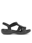 Sandały damskie - Rieker Sandały 60809-00 Czarny - miniaturka - grafika 1