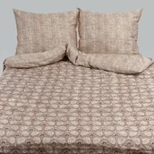 Pościel - Andropol Pościel satynowa 200x220 Laura 4 18833 beżowa geometria - miniaturka - grafika 1
