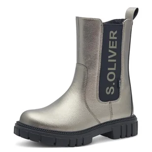 s.Oliver Kinder Chelsea 5-45400-43 botki, Pewter, 35 UK, Pewter (cynołów), 34 EU - Botki damskie - miniaturka - grafika 1