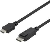 Kable komputerowe i do monitorów - Kabel Deltaco Kabelis DELTACO DisplayPort į HDMI, 4K UHD, 3m, juodas / DP-3030-K / 00110013 - miniaturka - grafika 1