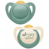 Smoczki uspokajające - Nuk Smoczek uspokajający, silikon, 0-6 mies. For Nature 2 szt. - miniaturka - grafika 1