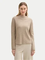 Swetry damskie - Tom Tailor Sweter 1042993 Beżowy Regular Fit - miniaturka - grafika 1