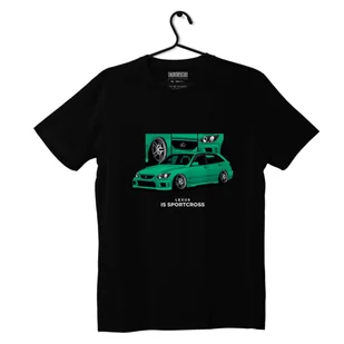 Czarny T-shirt LEXUS IS Sportcross zielony-3XL - Odzież do sportów motorowych - miniaturka - grafika 1