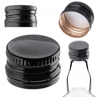 Domowy wyrób alkoholu - ZAKRĘTKI DO BUTELEK fi28 NAKRĘTKI NA BUTELKI ZAKRĘTKA 10szt KAPSLE CZARNE - miniaturka - grafika 1