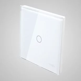 Touchme TM701W Duży panel 86x86mm szklany łącznik pojedynczy biały TM701W - Klawisze i ramki - miniaturka - grafika 1