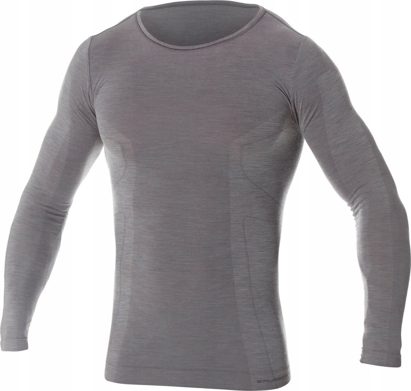 Brubeck LS11600 Koszulka męska z długim rękawem COMFORT WOOL ciemnoszary XXL