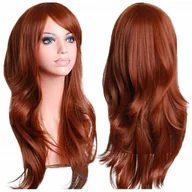Dodatki do strojów karnawałowych - Peruka brązowa cosplay grzywka anime przebranie - miniaturka - grafika 1