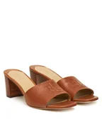 Klapki i japonki damskie - LAUREN RALPH LAUREN Klapki Everley Block-Heel 802974364002 Brązowy - miniaturka - grafika 1