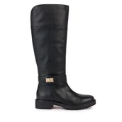 Kozaki damskie - Kozaki Geox D Hoara D36FTD 00046 C9999 Czarny - miniaturka - grafika 1