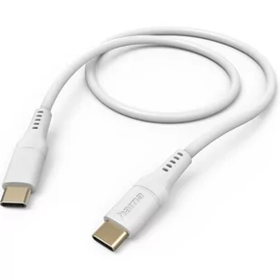 Kabel HAMA Ładujący/data Flexible USB-C - USB-C 1.5m Biały - Kable - miniaturka - grafika 2