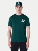 Koszulki męskie - New Era T-Shirt Oakland Athletics MLB Pennant Graphic 60596214 Zielony Regular Fit - miniaturka - grafika 1