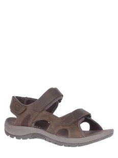 Merrell Skórzane sandały trekkingowe w kolorze brązowym - Sandały damskie - miniaturka - grafika 1