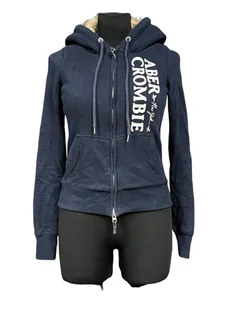 Abercrombie & Fitch Granatowa Bluza Damska Z Futrzaną Podszewką XS - Bluzy damskie - miniaturka - grafika 1