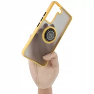 Etui i futerały do telefonów - Bizon Etui Case Hybrid Ring do Galaxy S22 żółte - miniaturka - grafika 1