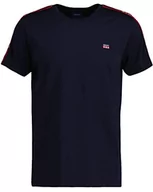 Koszulki męskie - GANT Męski t-shirt na ramię, niebieski (Evening Blue), standardowy, niebieski (Evening Blue), XS - miniaturka - grafika 1