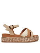 Espadryle damskie - Tommy Hilfiger Espadryle T3A2-33790-0371 S Beżowy - miniaturka - grafika 1