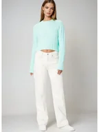 Swetry damskie - Monki Sweter w kolorze turkusowym - miniaturka - grafika 1