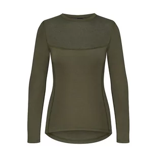 Koszulka damska termiczna Merino Wool khaki, rozmiar XXL - Koszulki i topy damskie - miniaturka - grafika 1