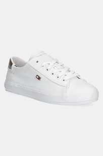 Tommy Hilfiger tenisówki VULC CANVAS LACE UP SNEAKER kolor biały FW0FW08647 - Trampki damskie - miniaturka - grafika 1