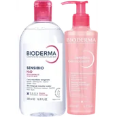 Zestawy kosmetyków damskich - Bioderma Sensibio H2O Woda micelarna, 500 ml + Gel moussant, 200 ml - miniaturka - grafika 1