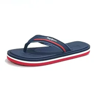 Klapki i japonki męskie - Pepe Jeans Męskie klapki West Basic, niebieskie (granatowe), 39 EU, niebieski (Blue Navy), 6 UK - miniaturka - grafika 1