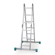 Drabiny - ALVE Aluminiowa uniwersalna drabina przegubowa FORTE, 4x3 szczebli, długość 3,48 m 558016 - miniaturka - grafika 1
