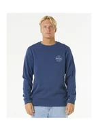 Bluzy męskie - Bluza RIP CURL Stapler Crew granatowy S - miniaturka - grafika 1