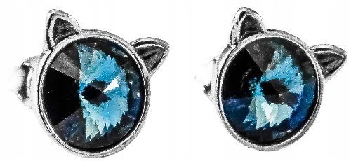 Kolczyki ze srebra 925 koty dla kobiet dzieci, kotki kolczyki srebrne