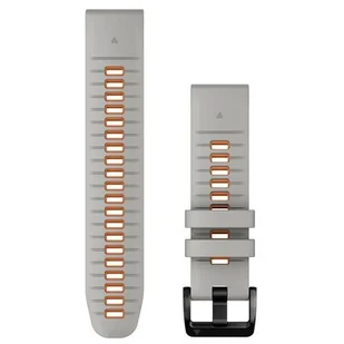 Garmin QuickFit 22 silikon (mglisty szary/pomarańczowy) - Akcesoria do zegarków - miniaturka - grafika 1